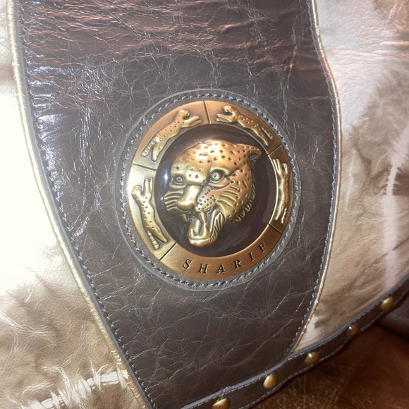 Sharif Brown and tan calf Leather shoulder Bag NWT… - Picture 2 of 12